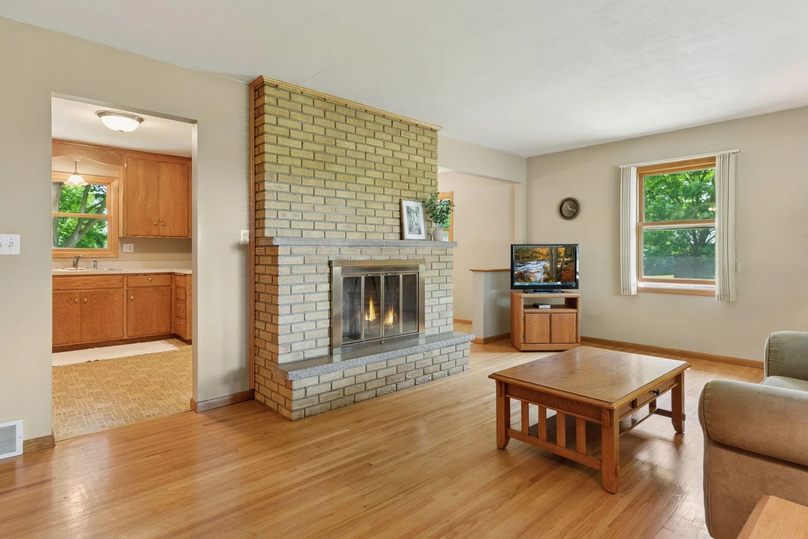 Hardwood floors throughout most of the main floor. Living room is open to the informal dining room!