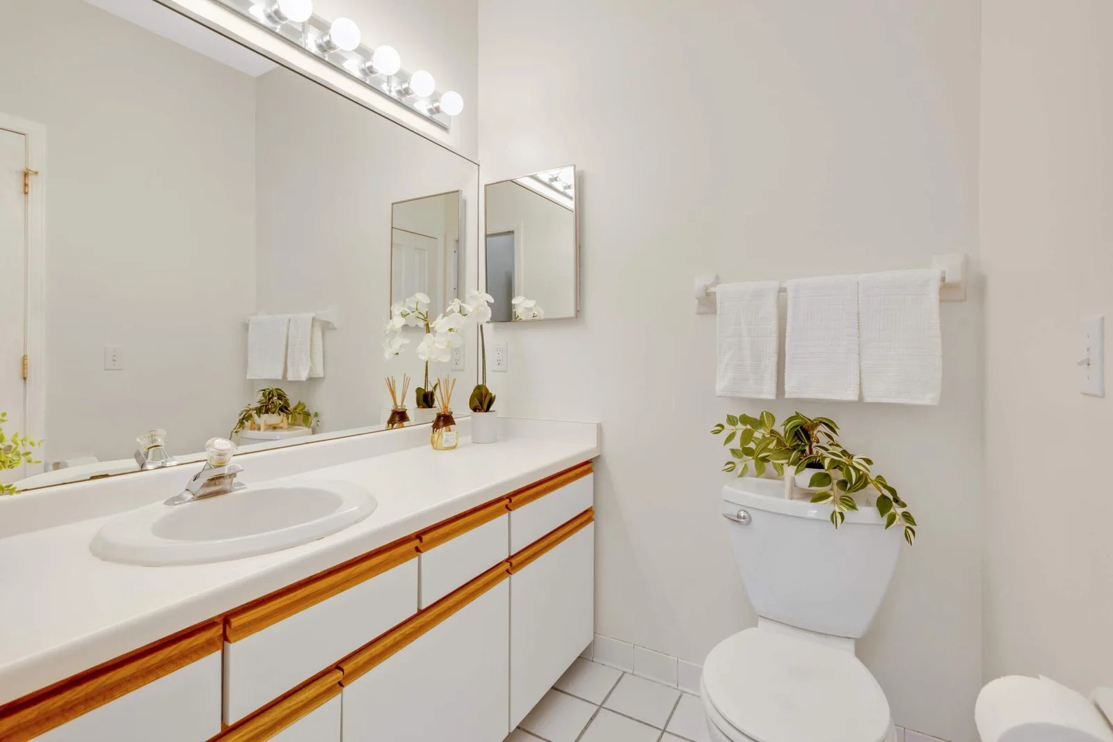 Spacious hallway bathroom