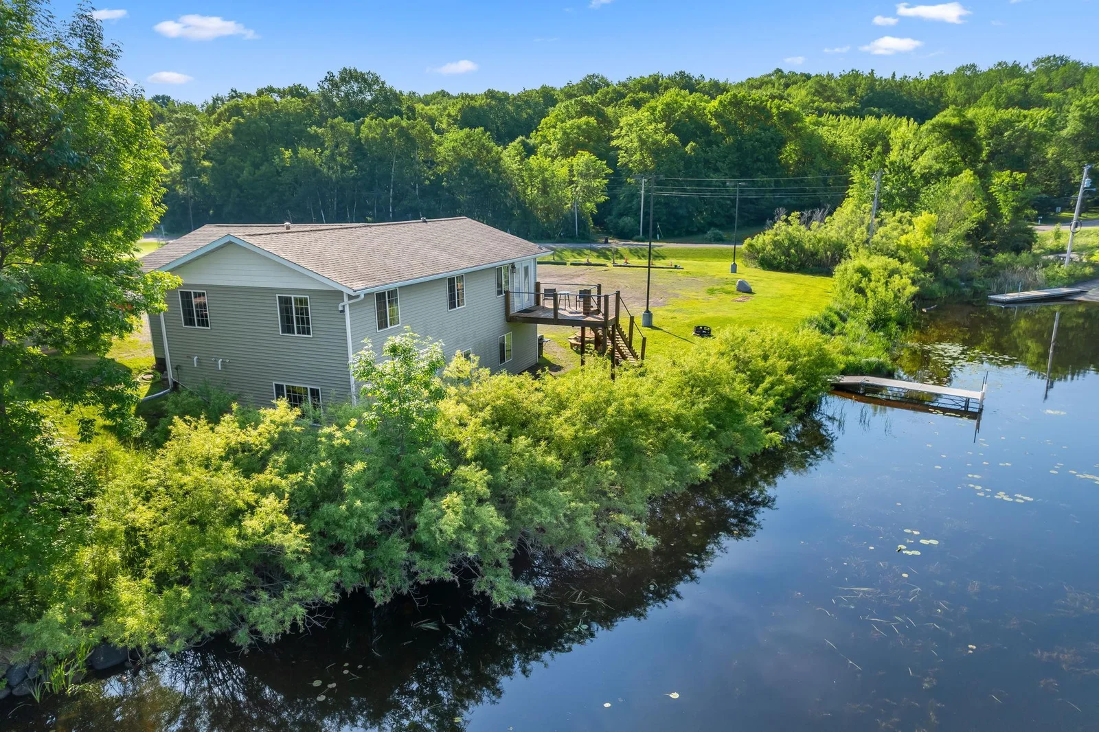 A dock is provided to those choosing to enjoy fishing and the water sports will renting the Airbnb.