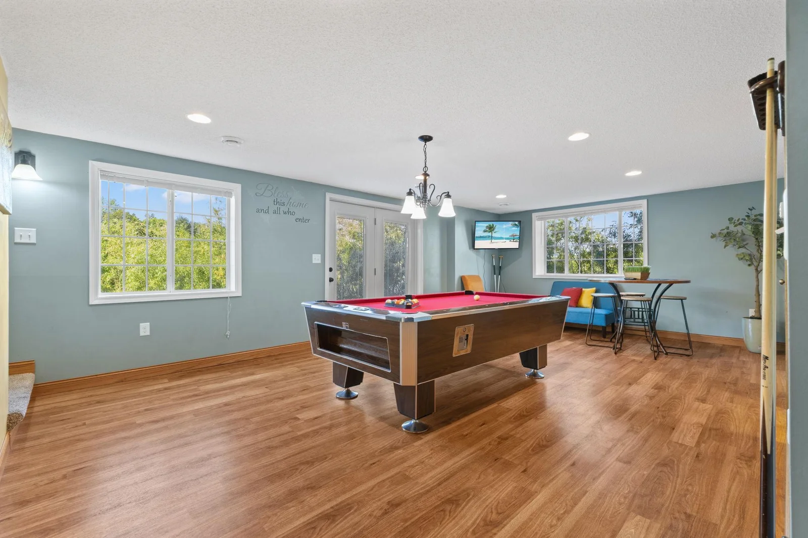 Lower level game room.