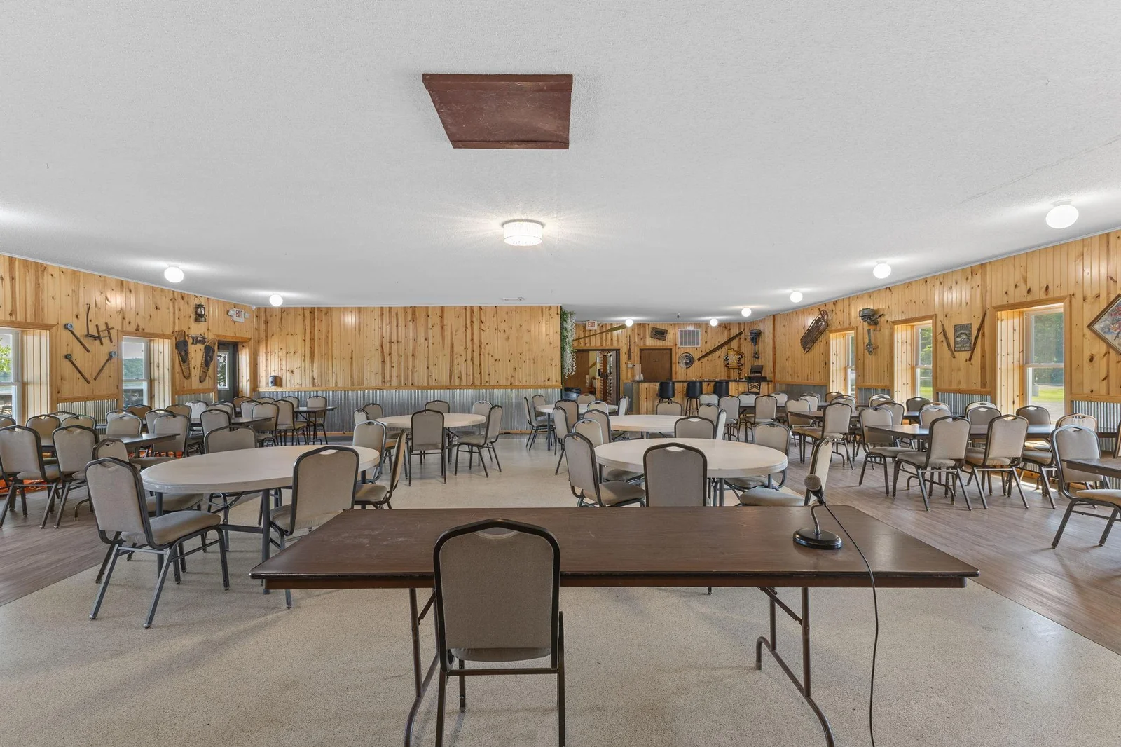 So many possibilities for this room.   It also leads right out to the patio on the waters edge.