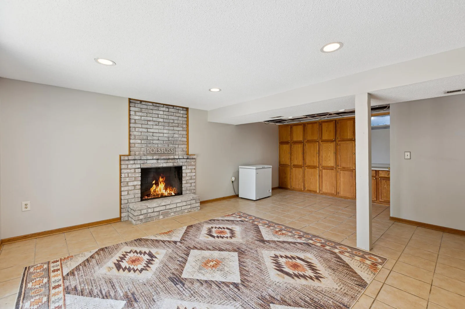 Basement living area