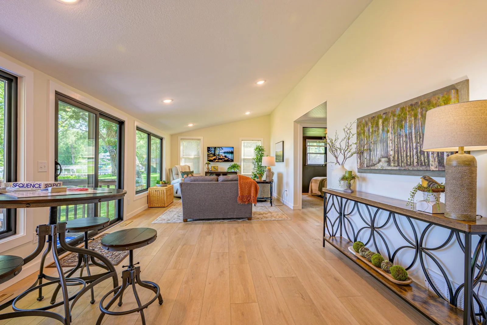 Large windows let in tons of natural light.