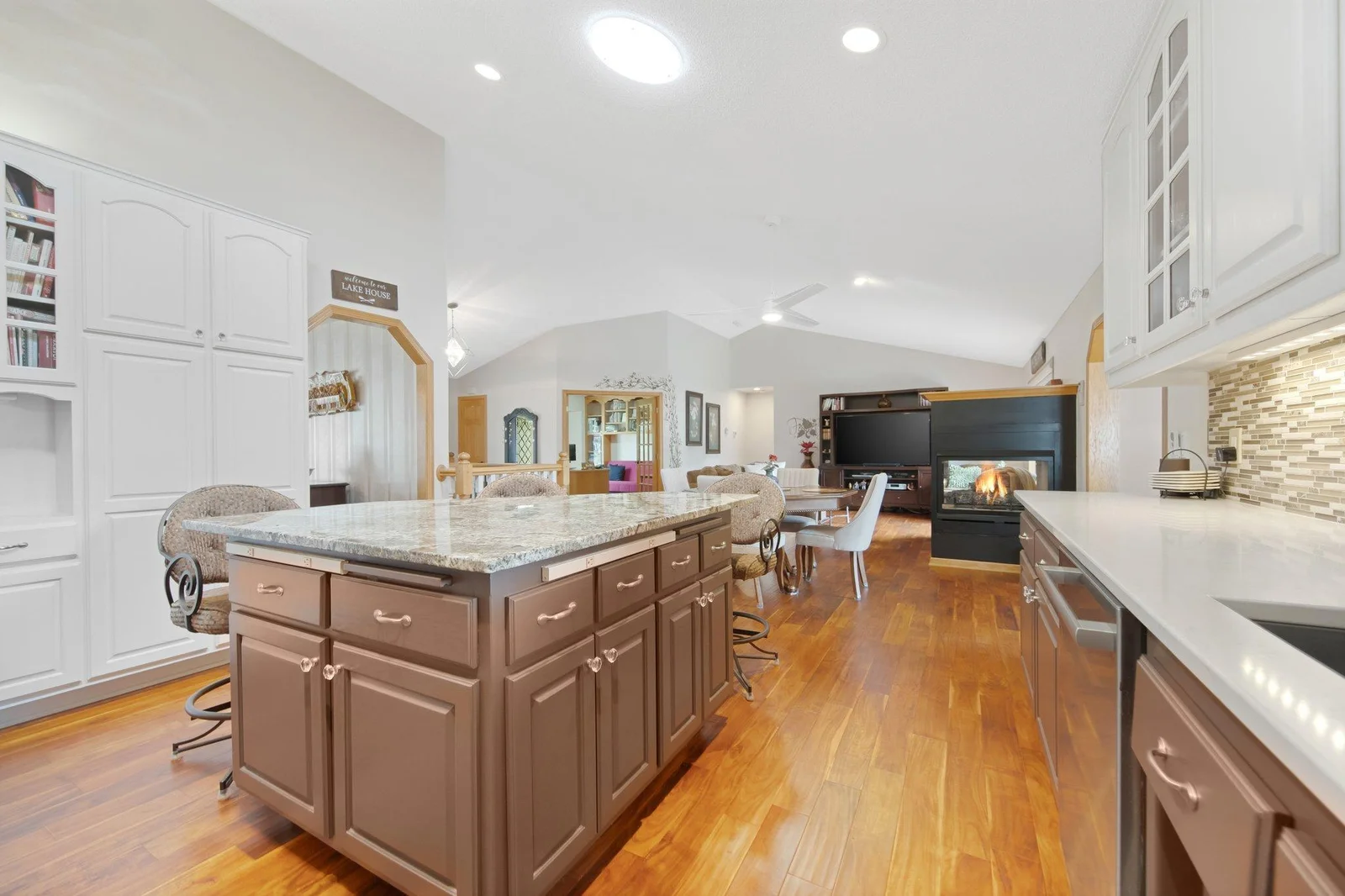 Vaulted ceiling, skylights, and amazing site lines!