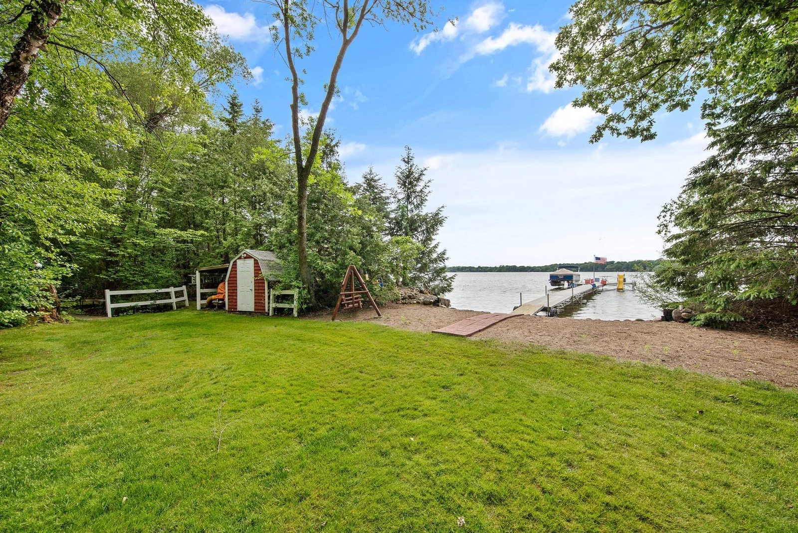 Level Lakeshore and privacy like this one- doesn't come around often!