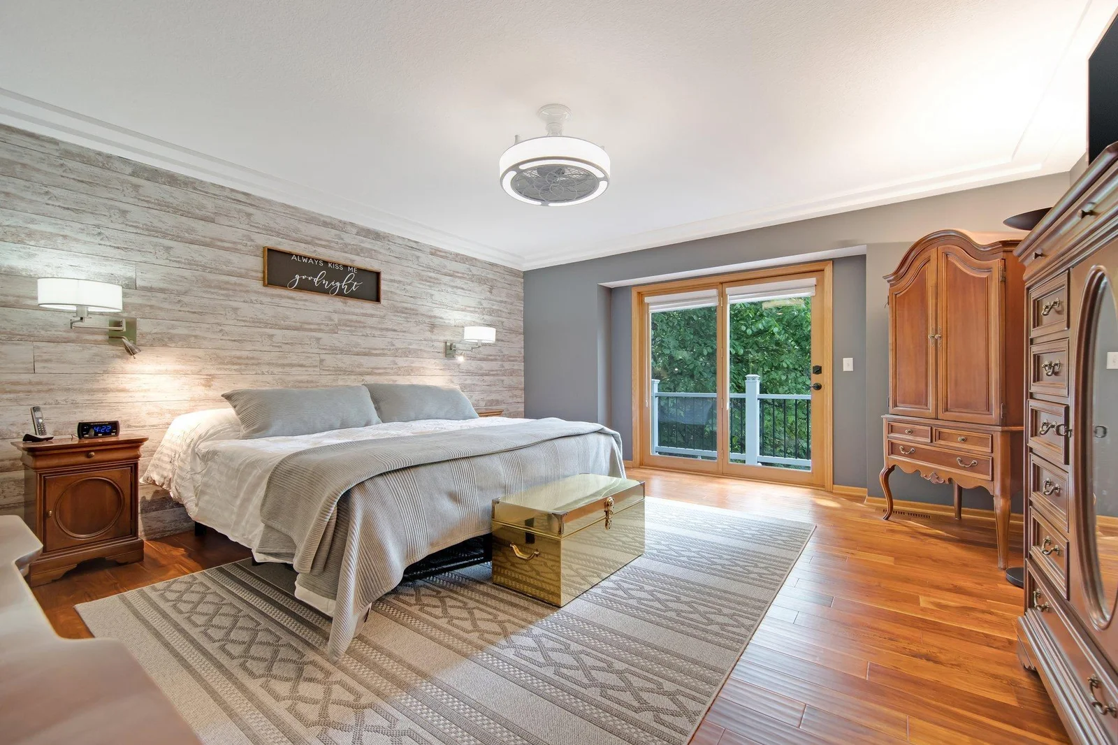 Main level primary suite with its own terrace.
