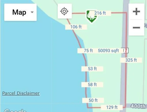 lake lot dimensions