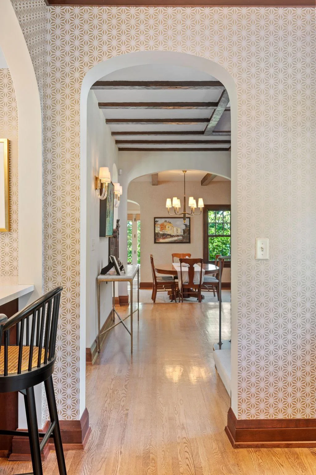 Designer touches throughout the home such as the soft sophisticated wall details.