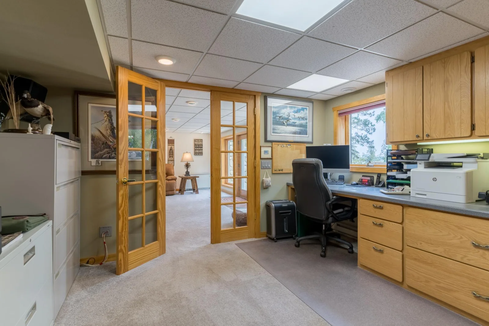 Lower Level Bedroom/Den/Offie with French Doors.jpg