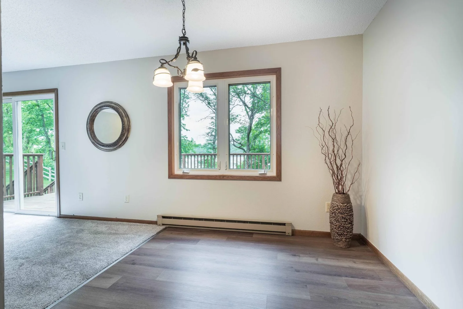 Informal dining - plank flooring