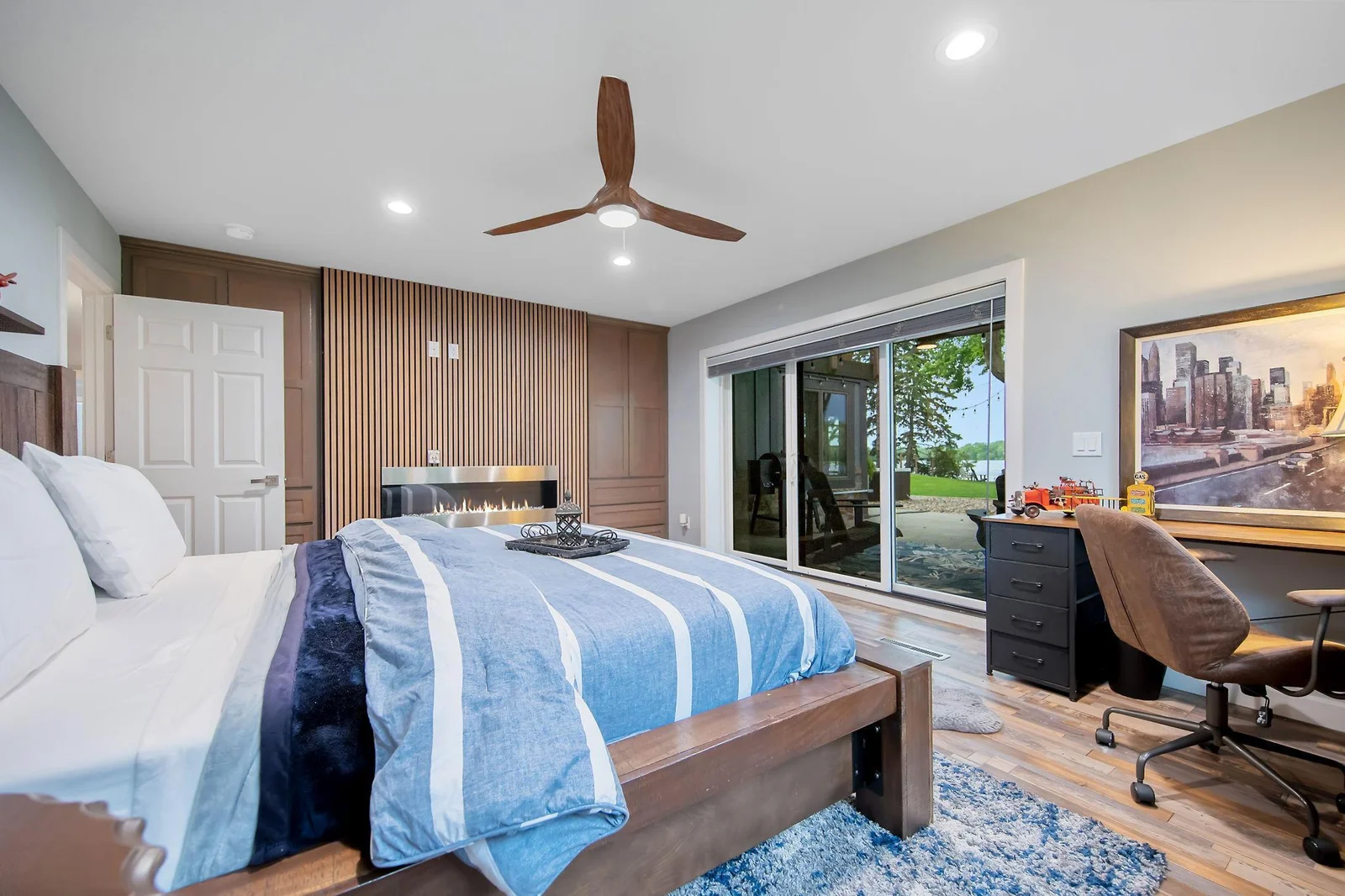 Wake up to lake views, grab a cup of coffee and relax under the spacious covered private patio.