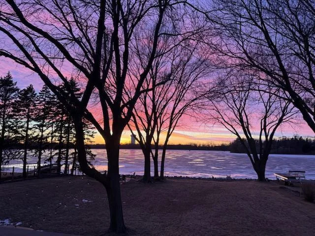 Winter sunset.