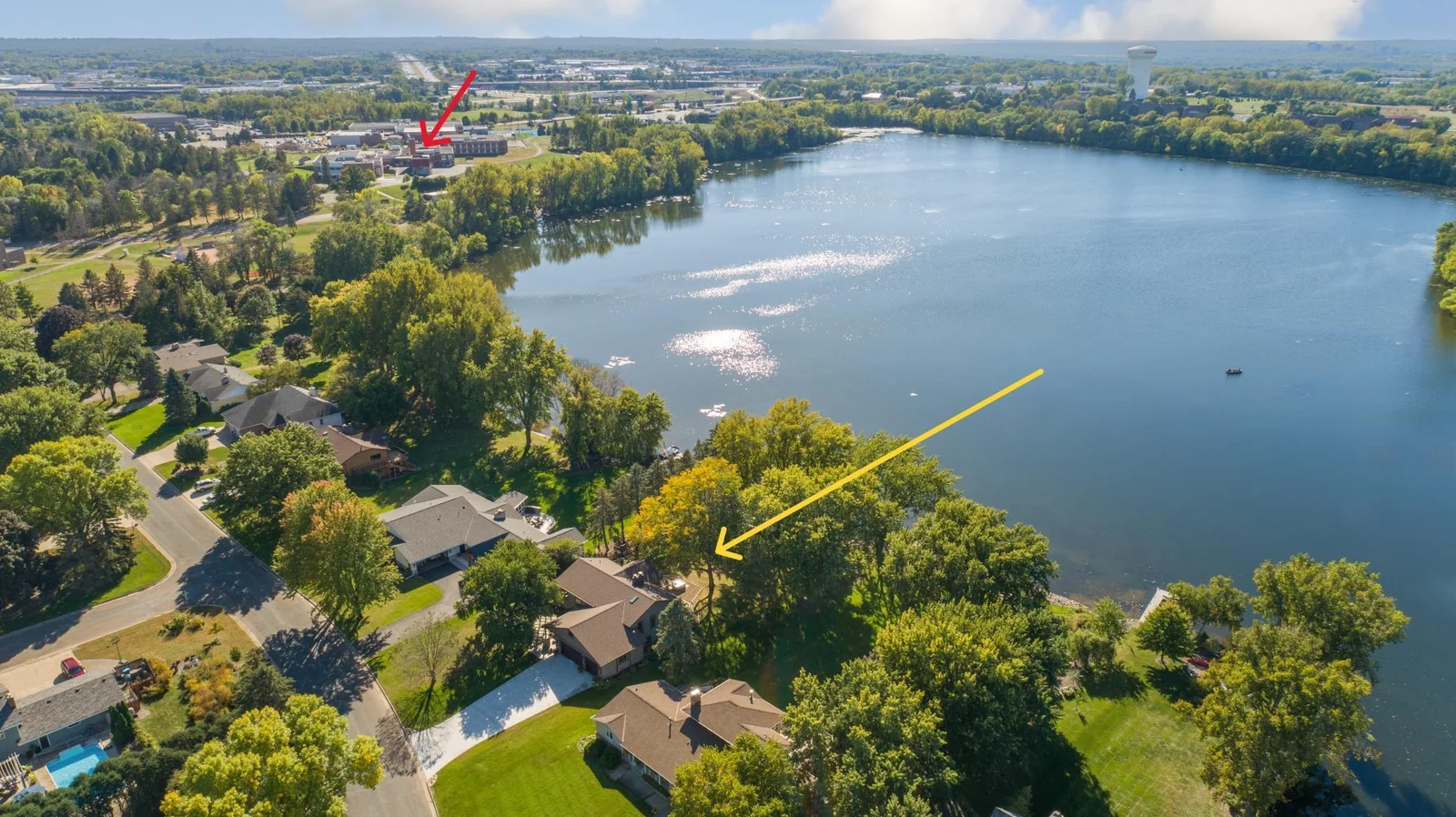 Red arrow is St. Thomas Academy. Walk to both St. Thomas and Visitation.