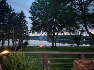 Evening fire.