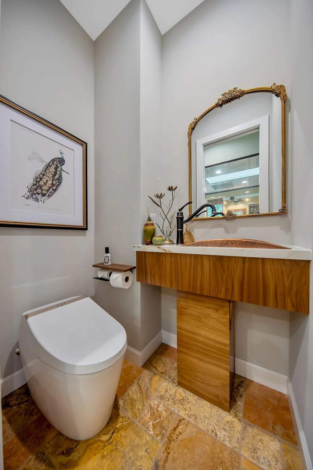 Owners suite private bath with bidet and heated floors.