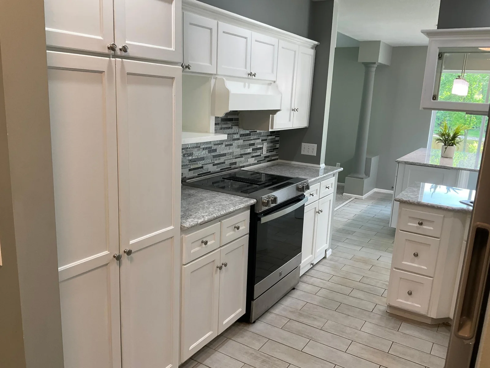 ANOTHER VIEW OF THE PANTRY CABINET & RANGE ELEVATION.