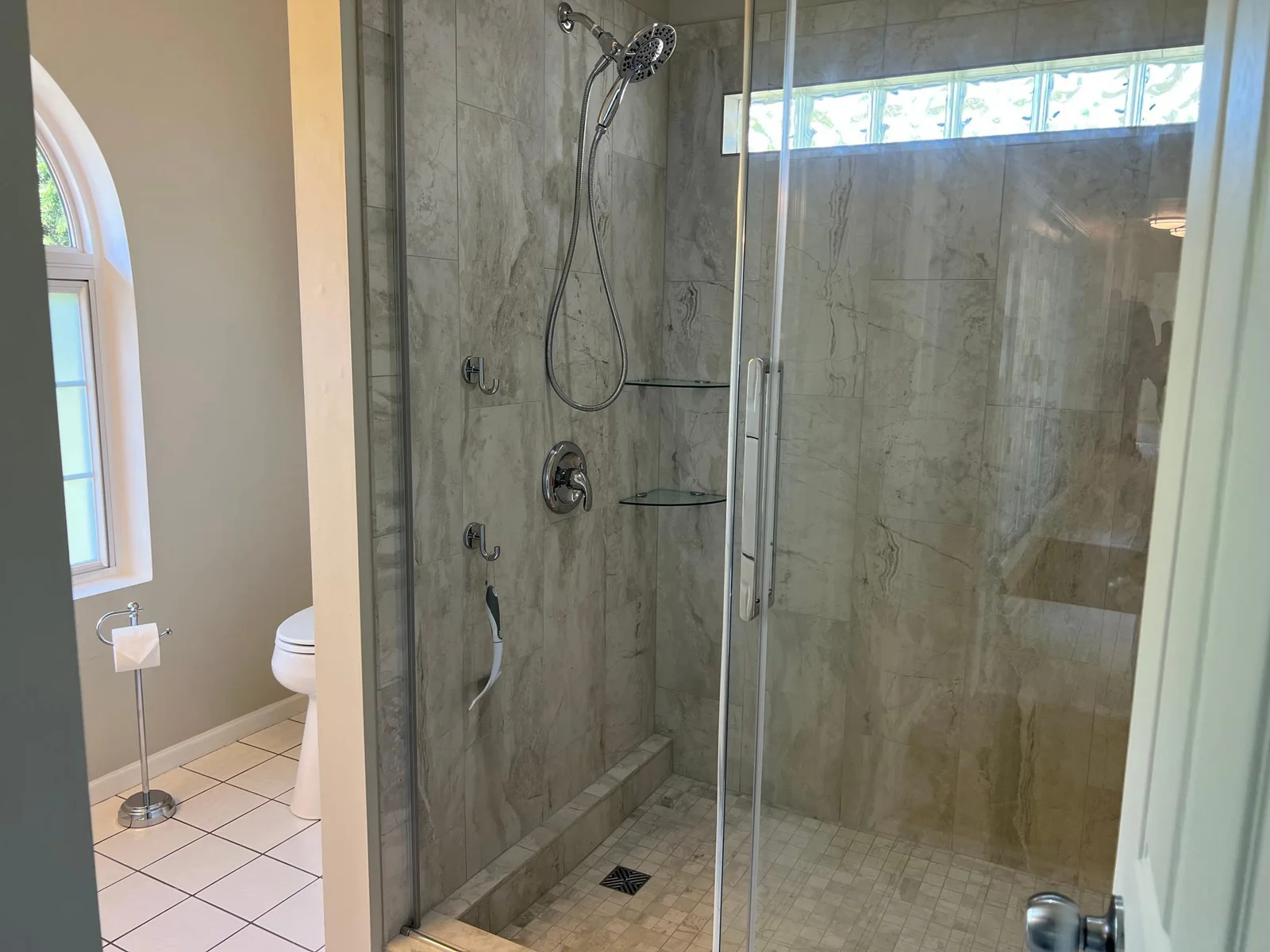 A VIEW OF THE SHOWER.
