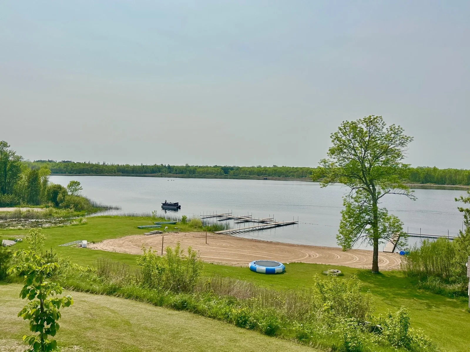 Beach and boat slips