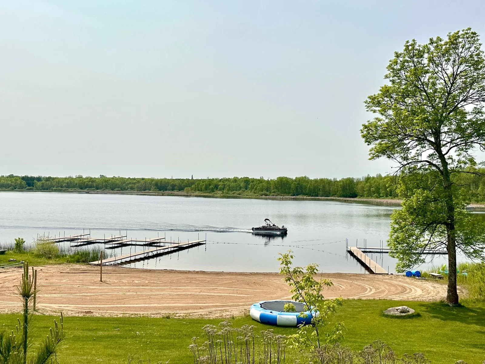 Beach and boat slips