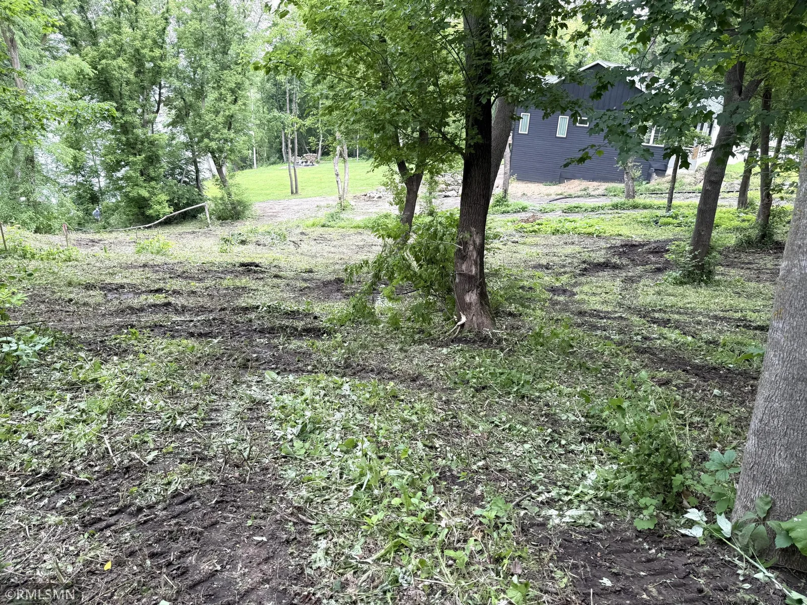 Lot is staked out for house that was to be built and septic site plan