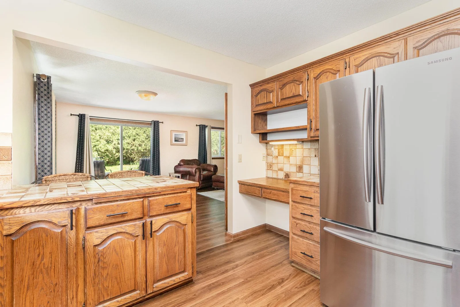 Kitchen is open to Living Room for easy conversation