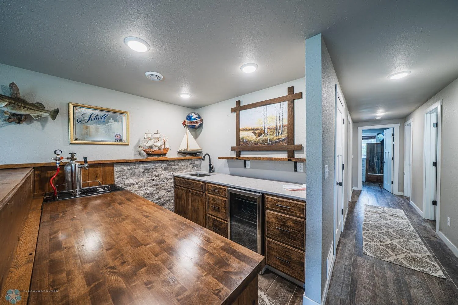 Wet Bar with Beverage Fridge