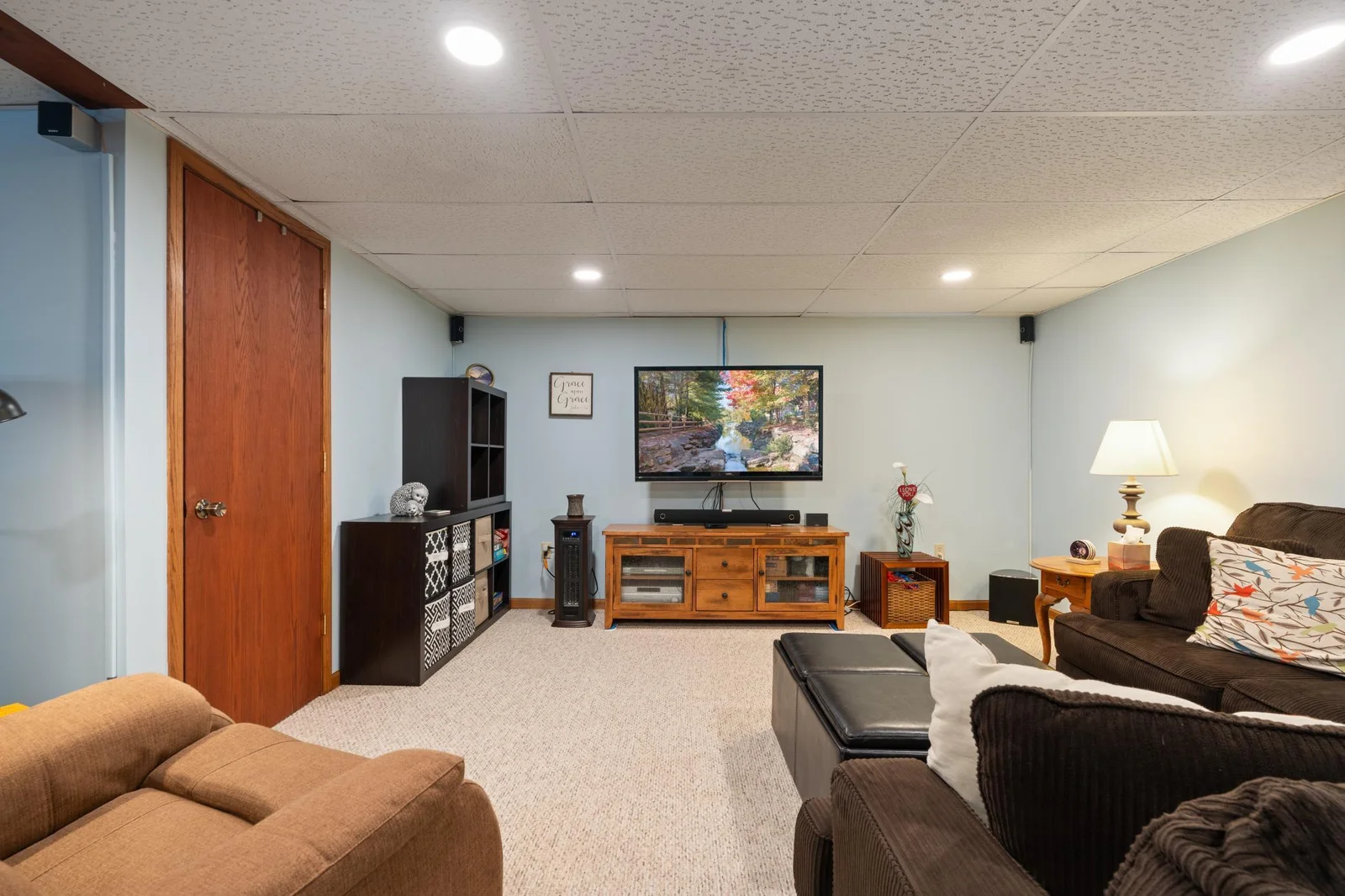 Lower level family room area