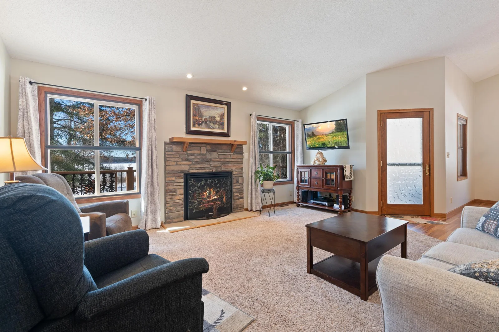 Gas fireplace for those cozy winter days
