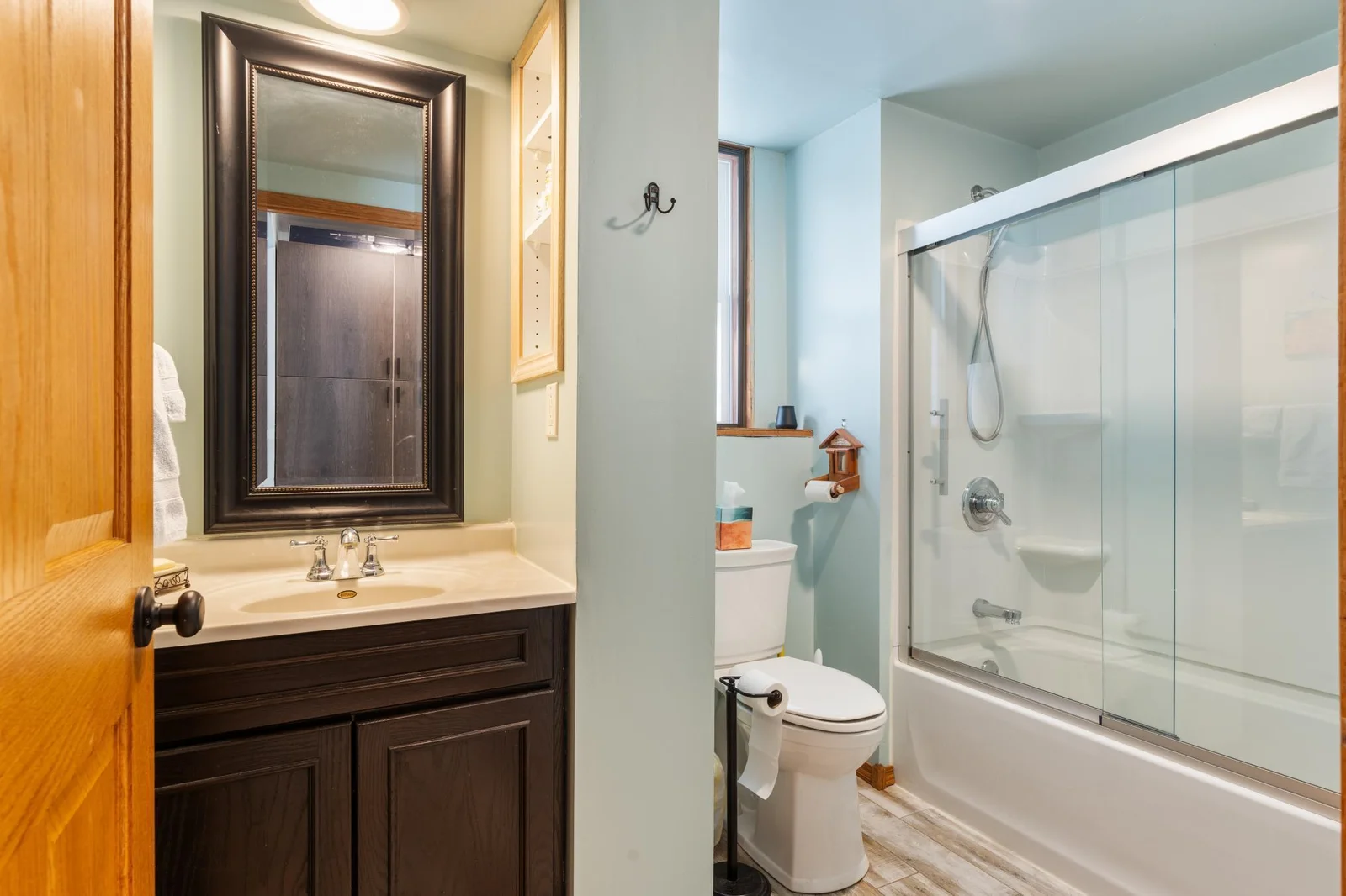 Newer full lower level bathroom