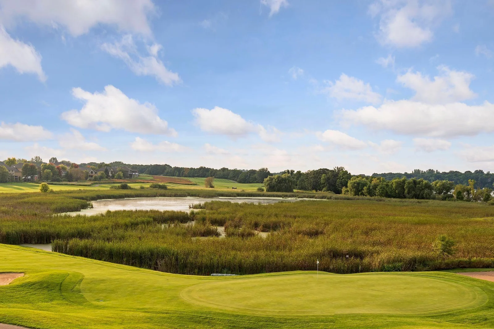The Chaska Town course sprawls over 285 acres of oak groves, prairie and marshlands