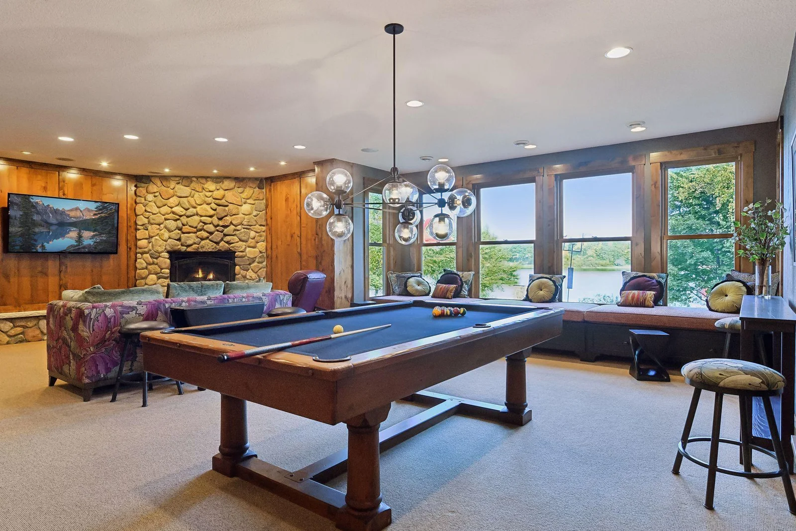 The lower level is outfitted for all the fun!