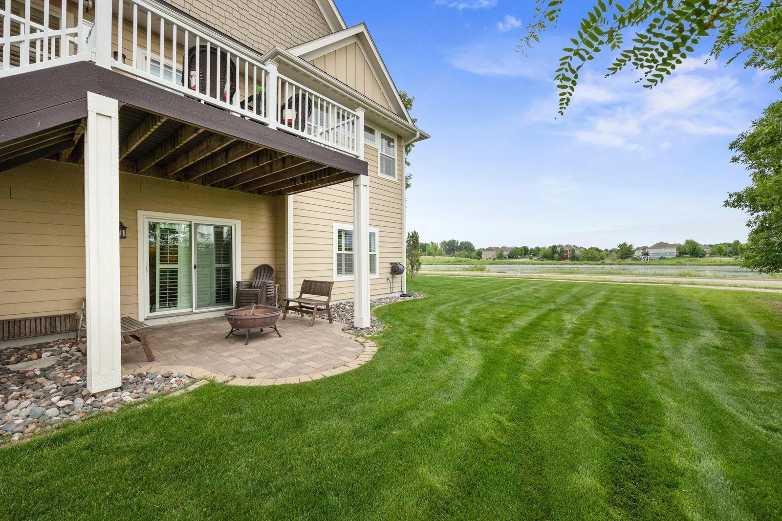 Patio overlooking the pond