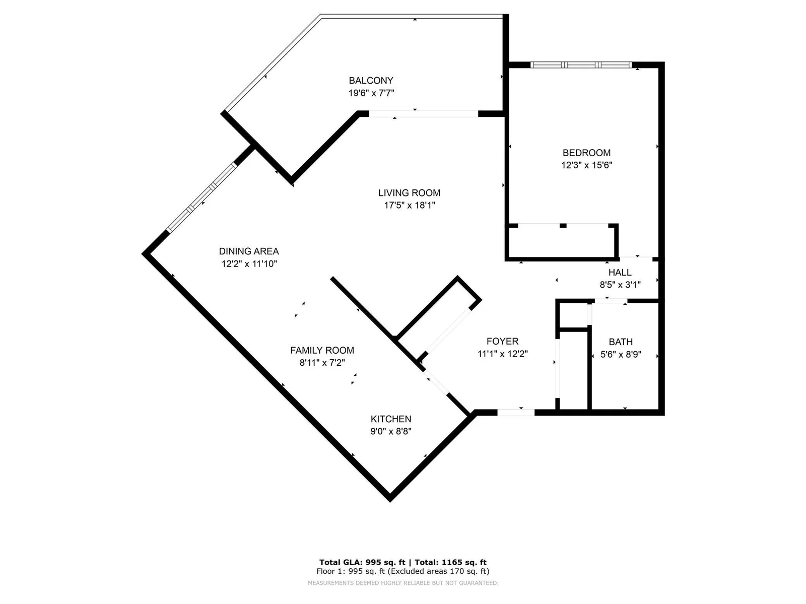 Floor plan with dimensions