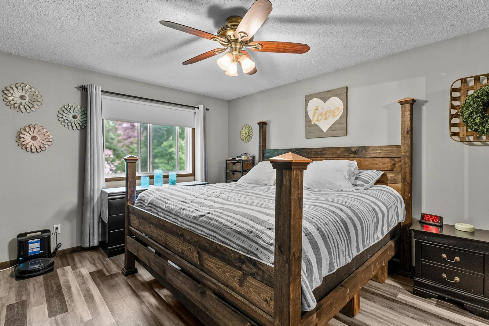 Ceiling fan; updated windows