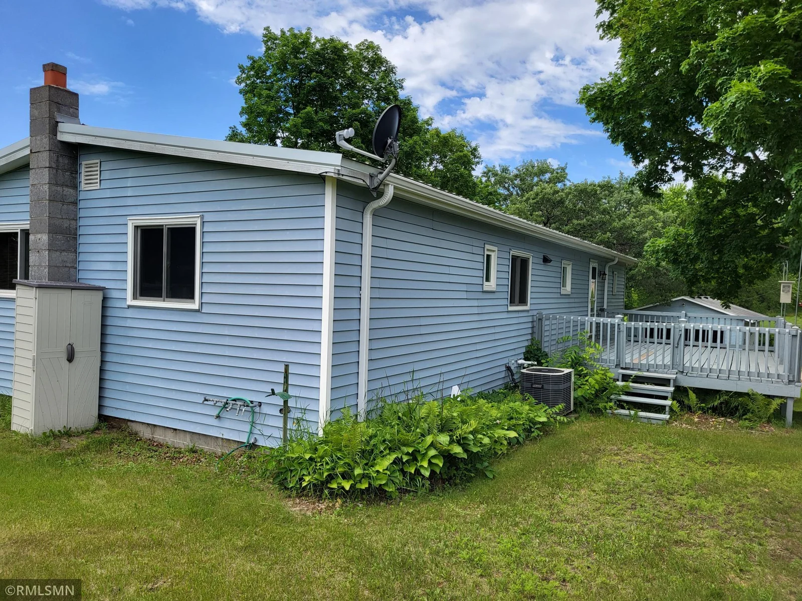 A view of the back of the property.