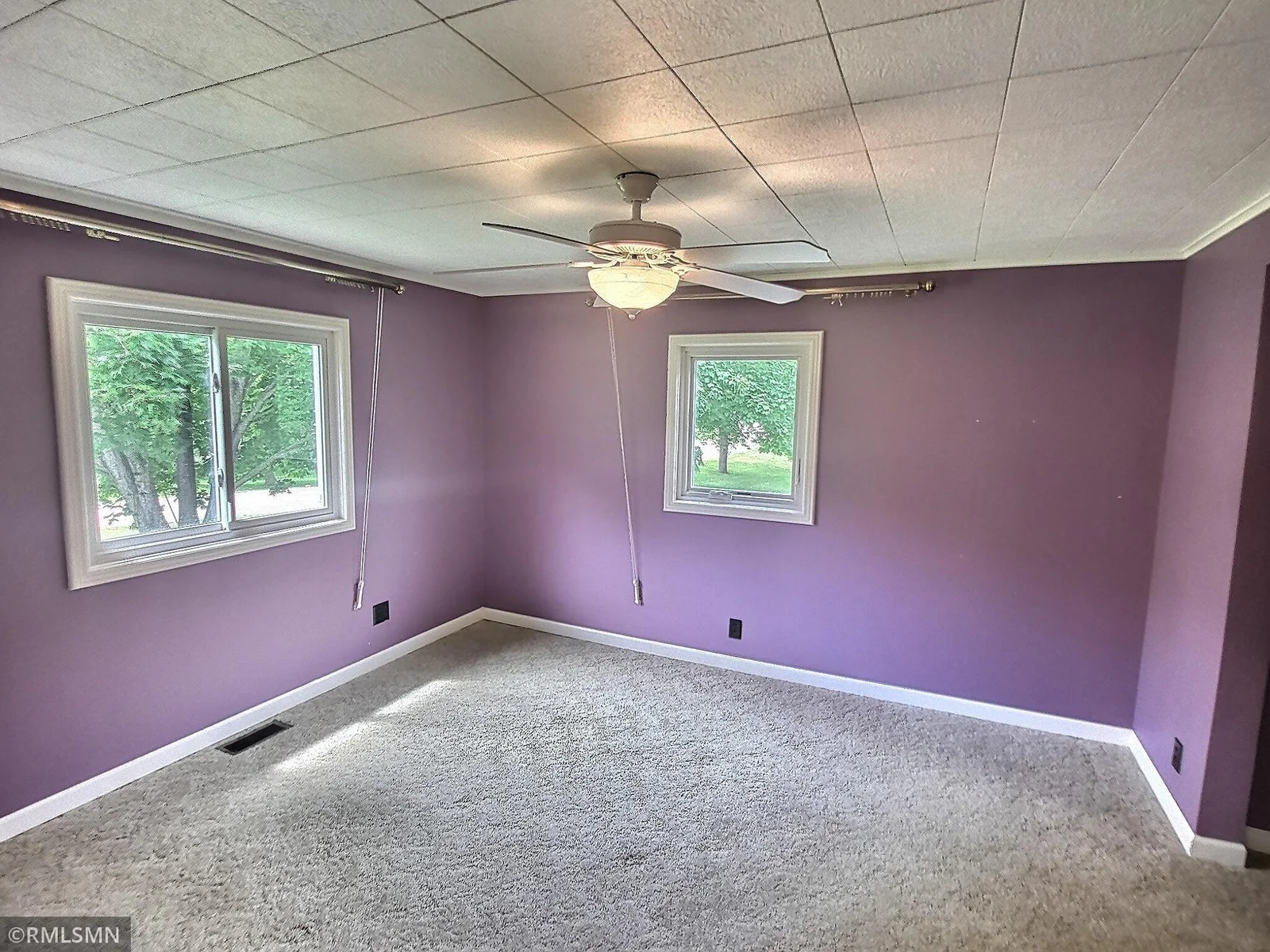 Good sized master bedroom with two separate closets and private master bath.