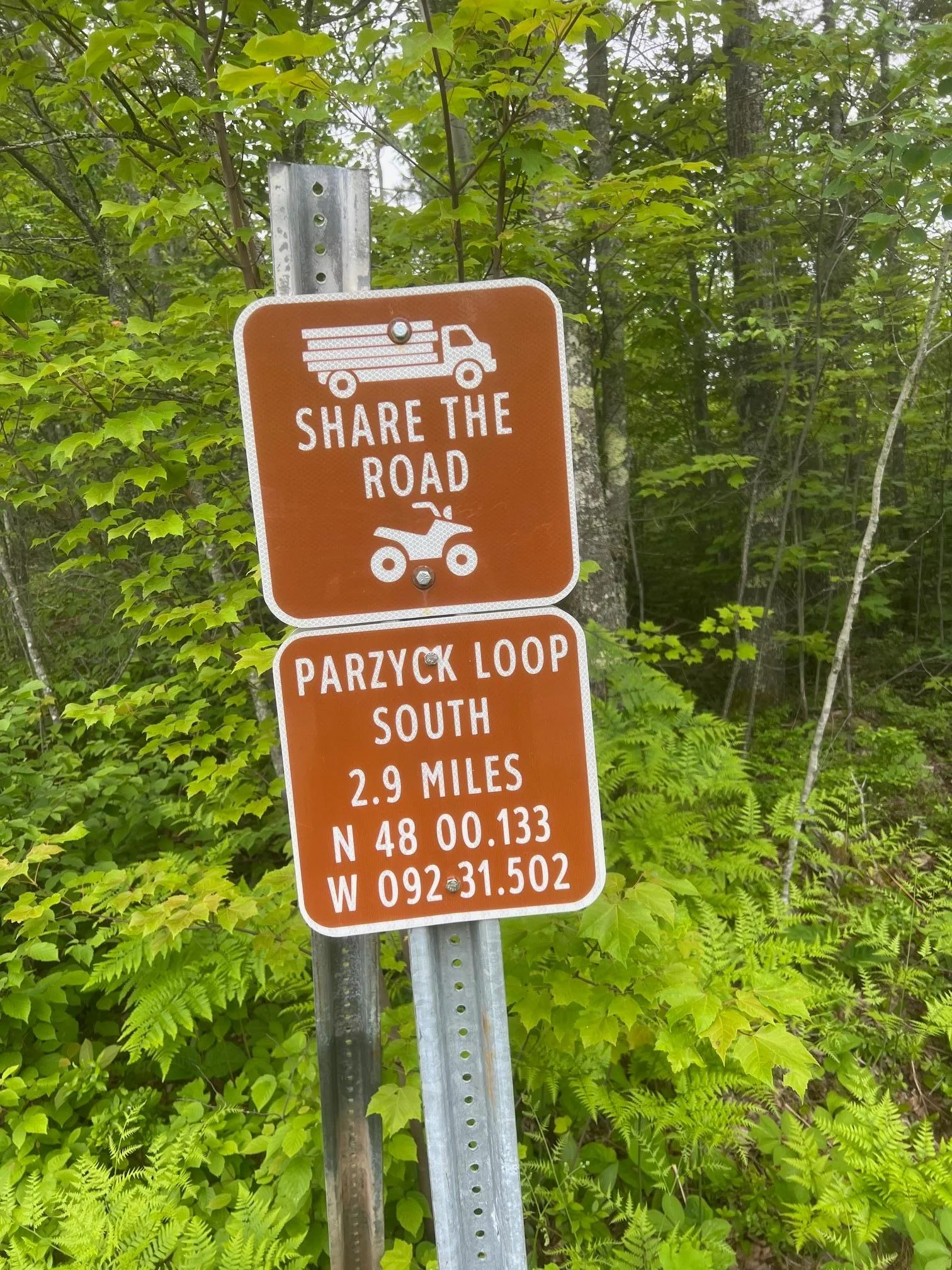 Turn West off Holm Logging Road to the property