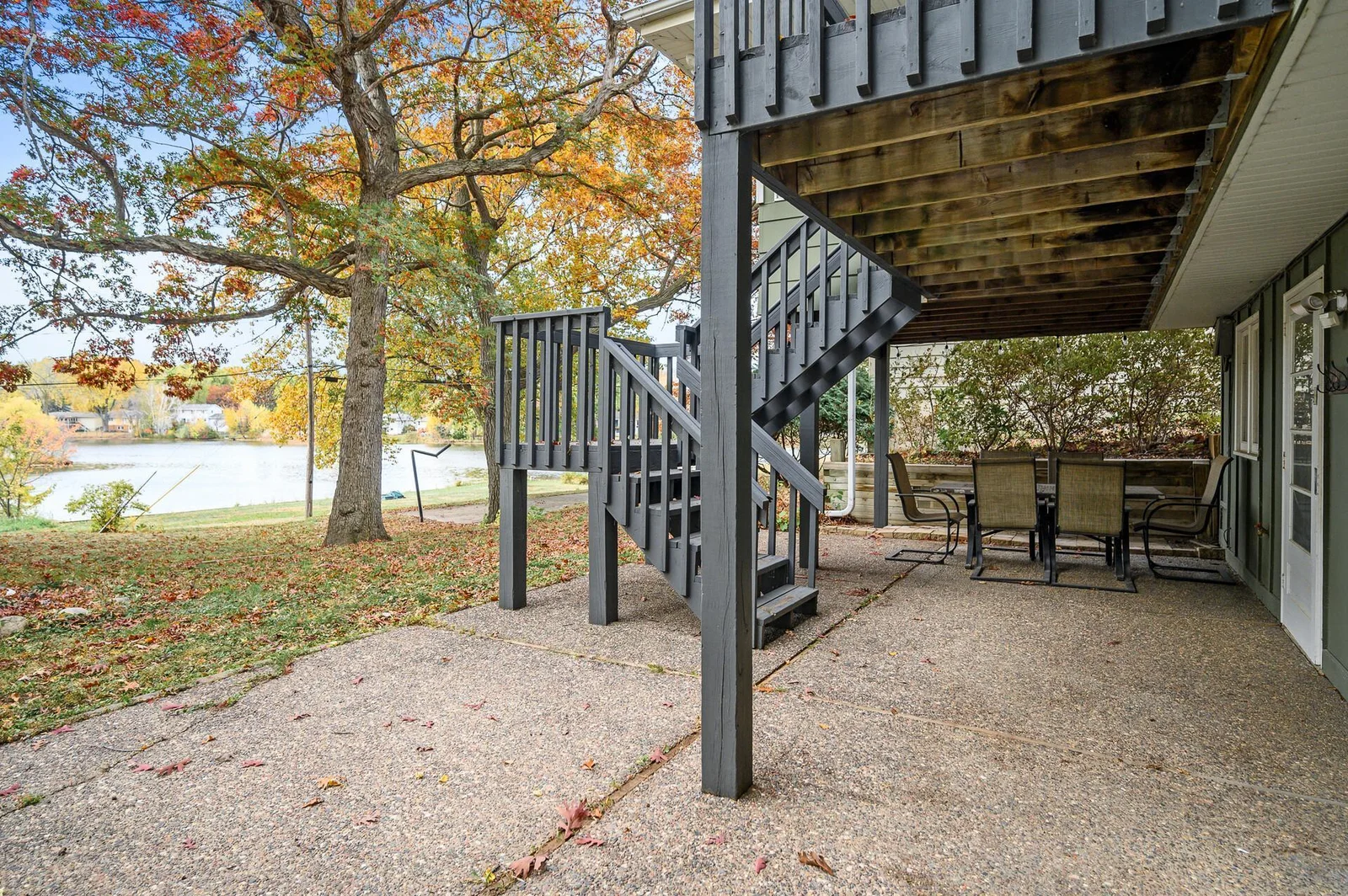 Large patio under deck