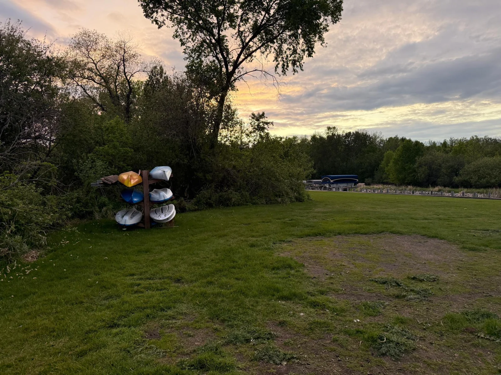 near the harbor