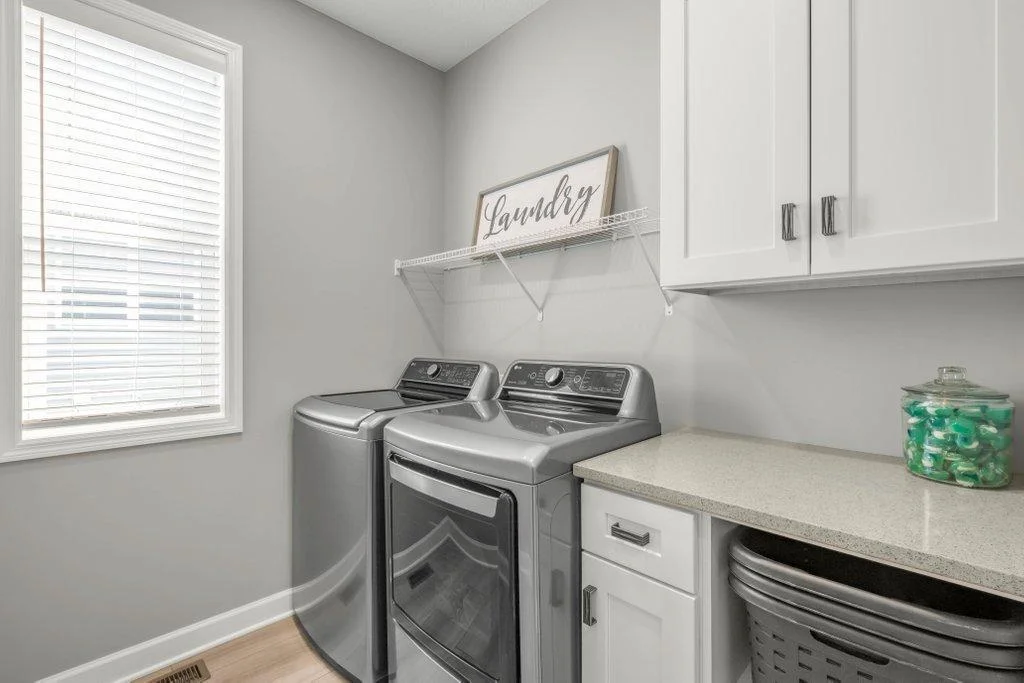 Main Floor Laundry Room with Cabinets added