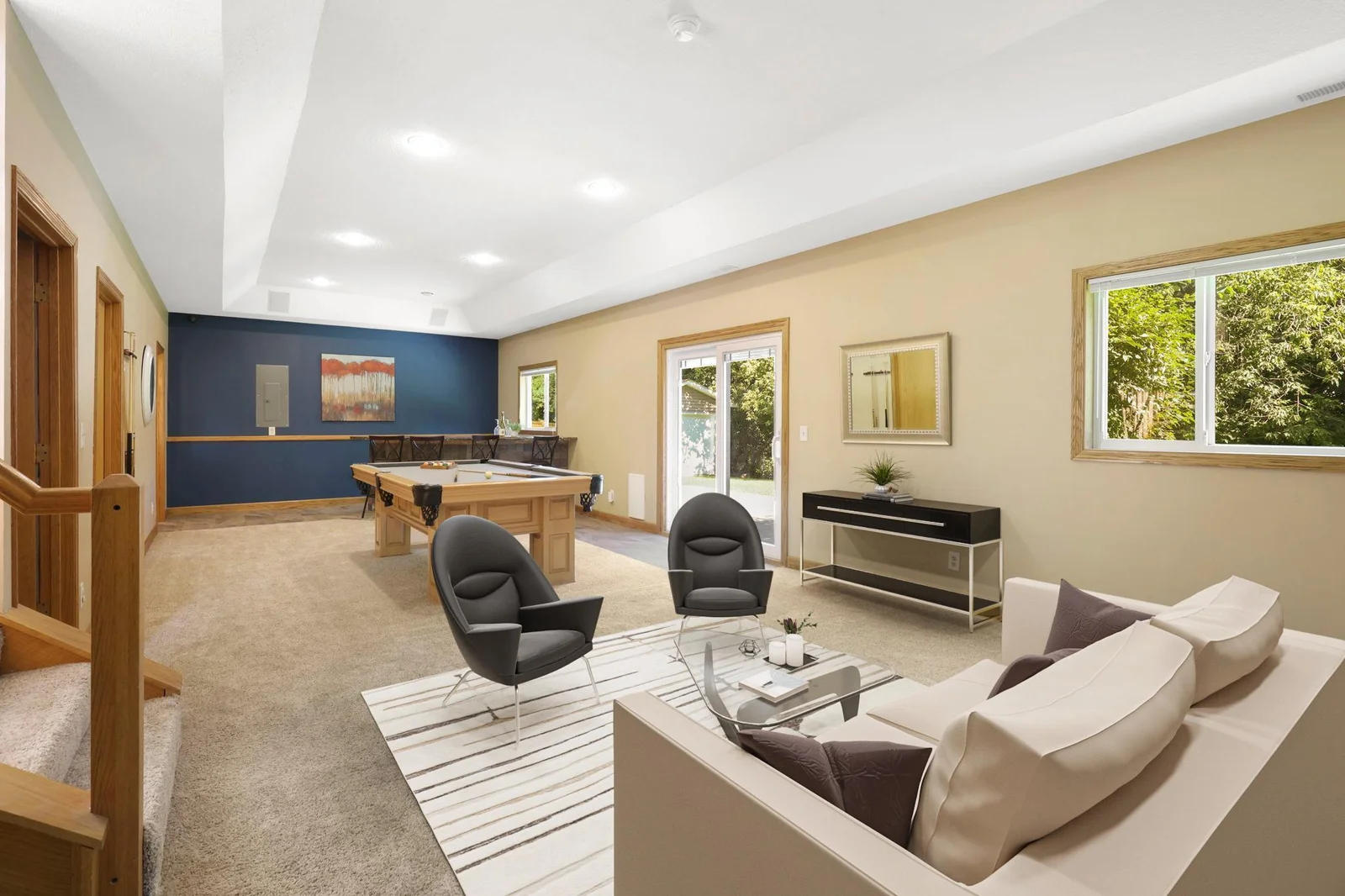 Room for a pool table or game table