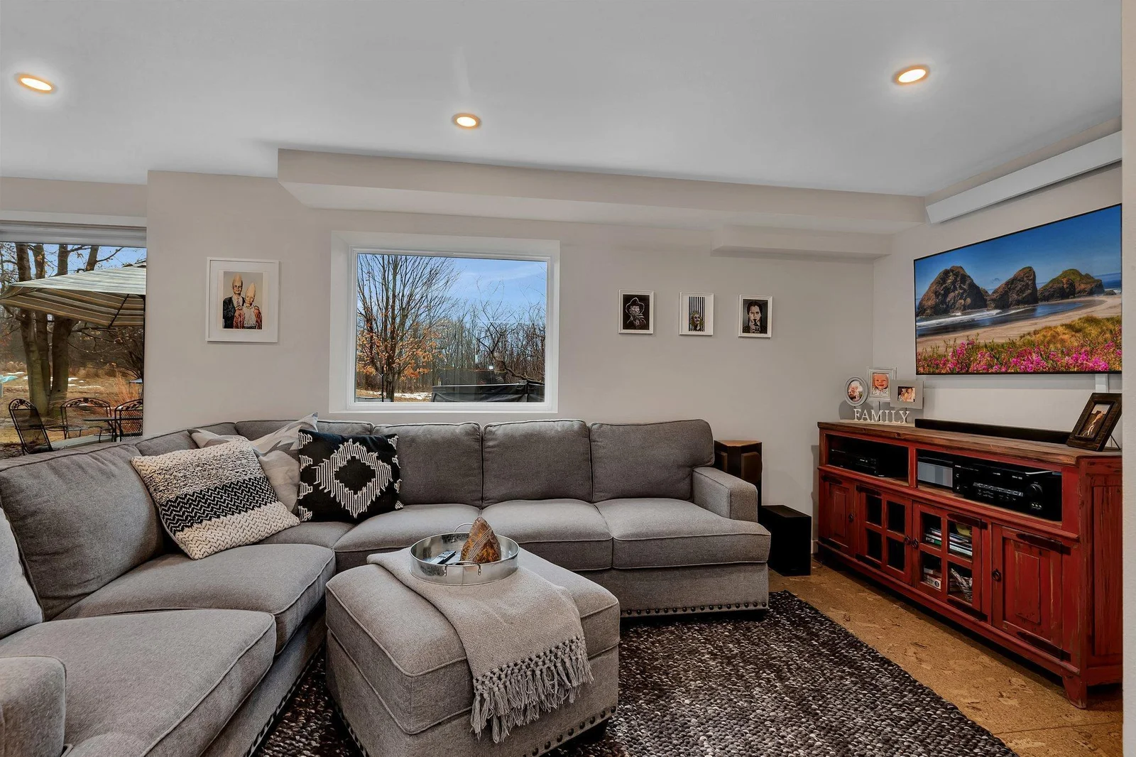 Family room walkout lower level