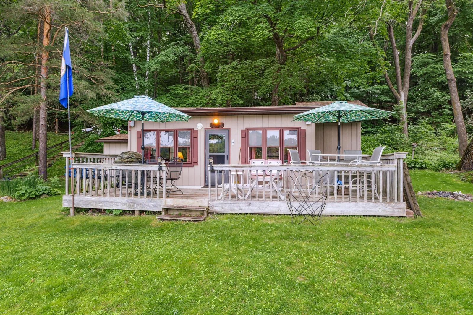 Spacious deck (25x10) plenty of room to grill and hang out with good friends. Call for your private showing today.