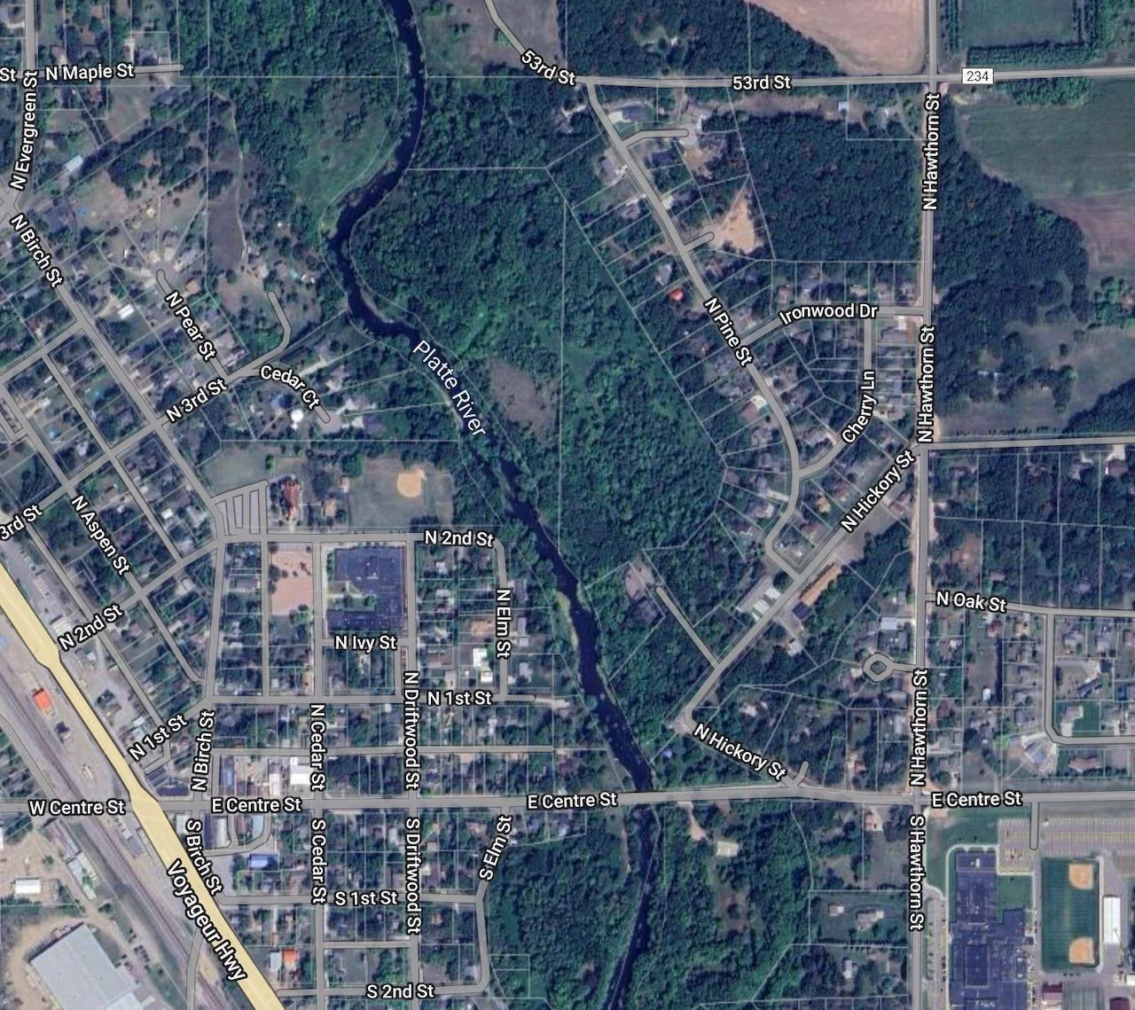 4 zoning classifications: Multi-family, Townhouse, Single-family, Agricultural
