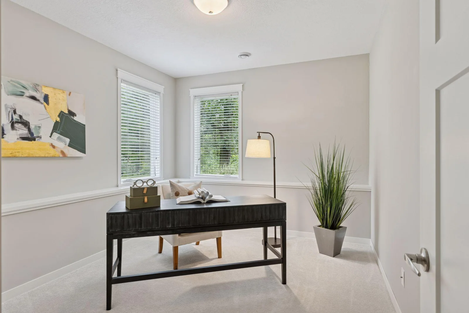 Lower level bedroom #4—flexible for sleeping, working, or creating.