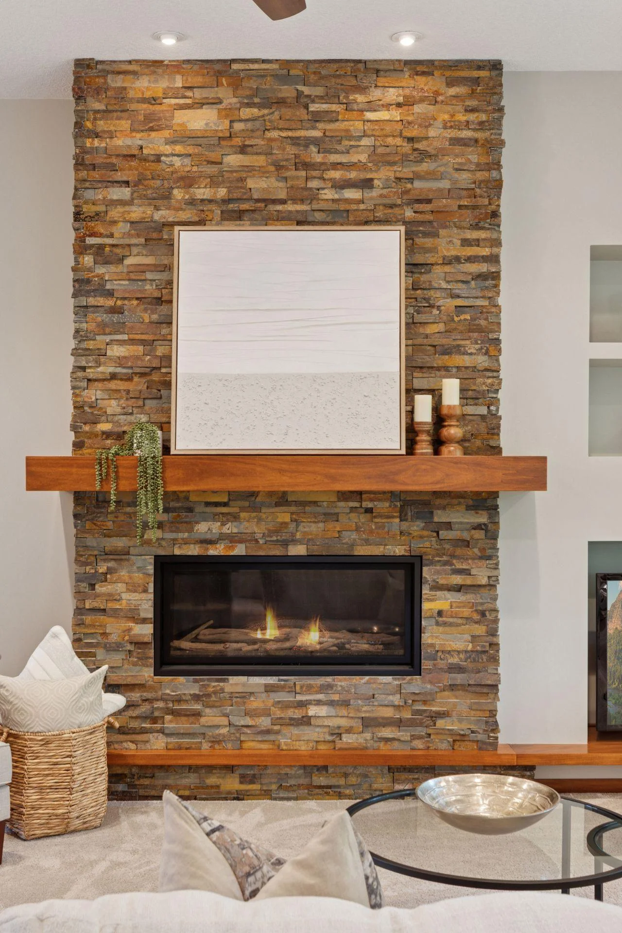 Cozy up next to the gas fireplace in the lower-level walkout—perfect for game nights or relaxing.