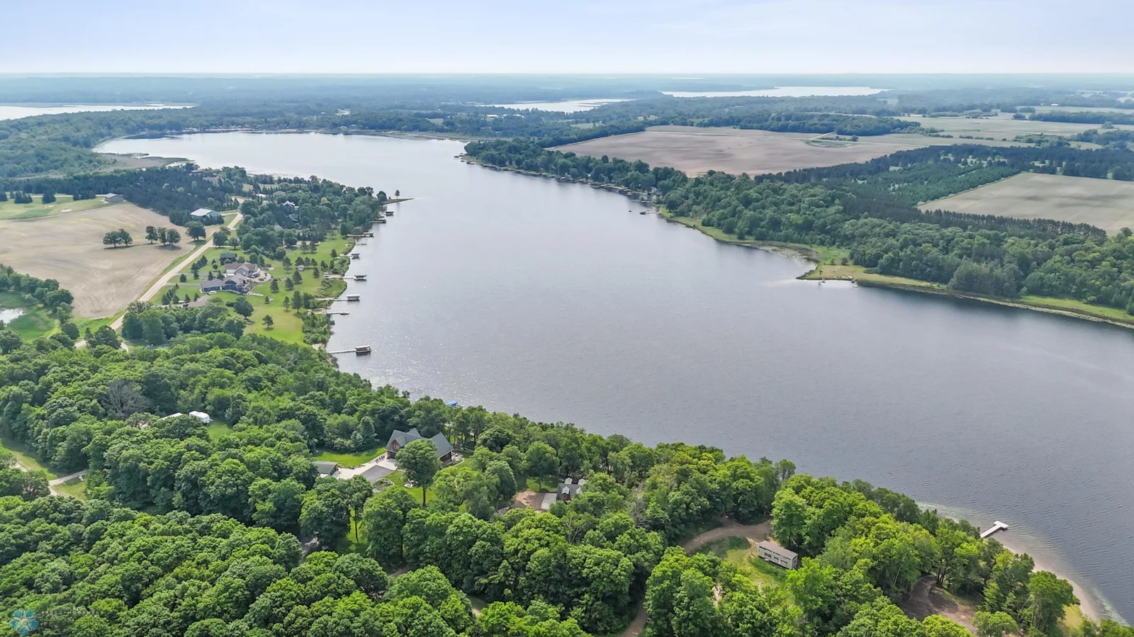 Areal view of lake