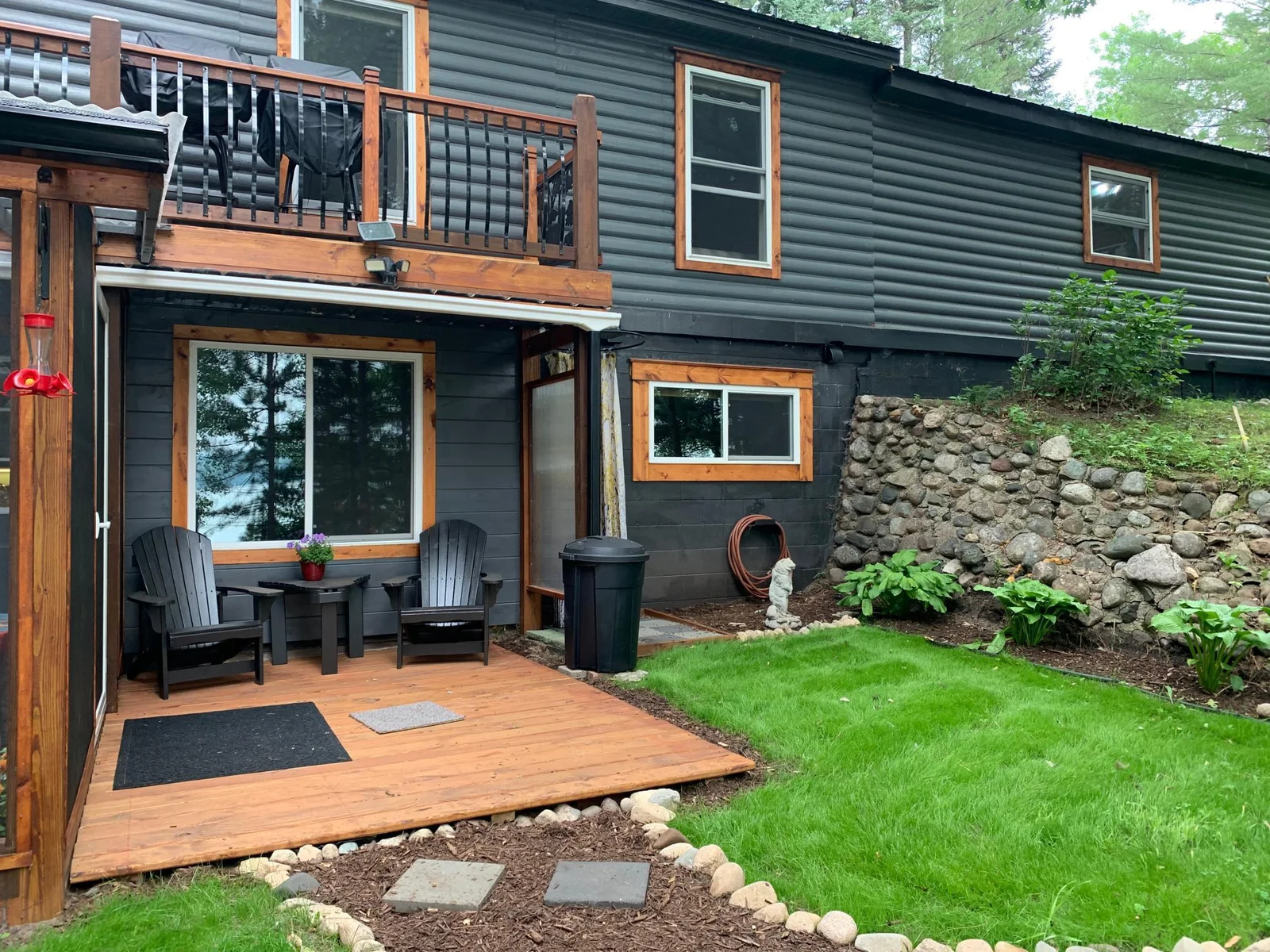 South facing patio with a quaint spot to relax
