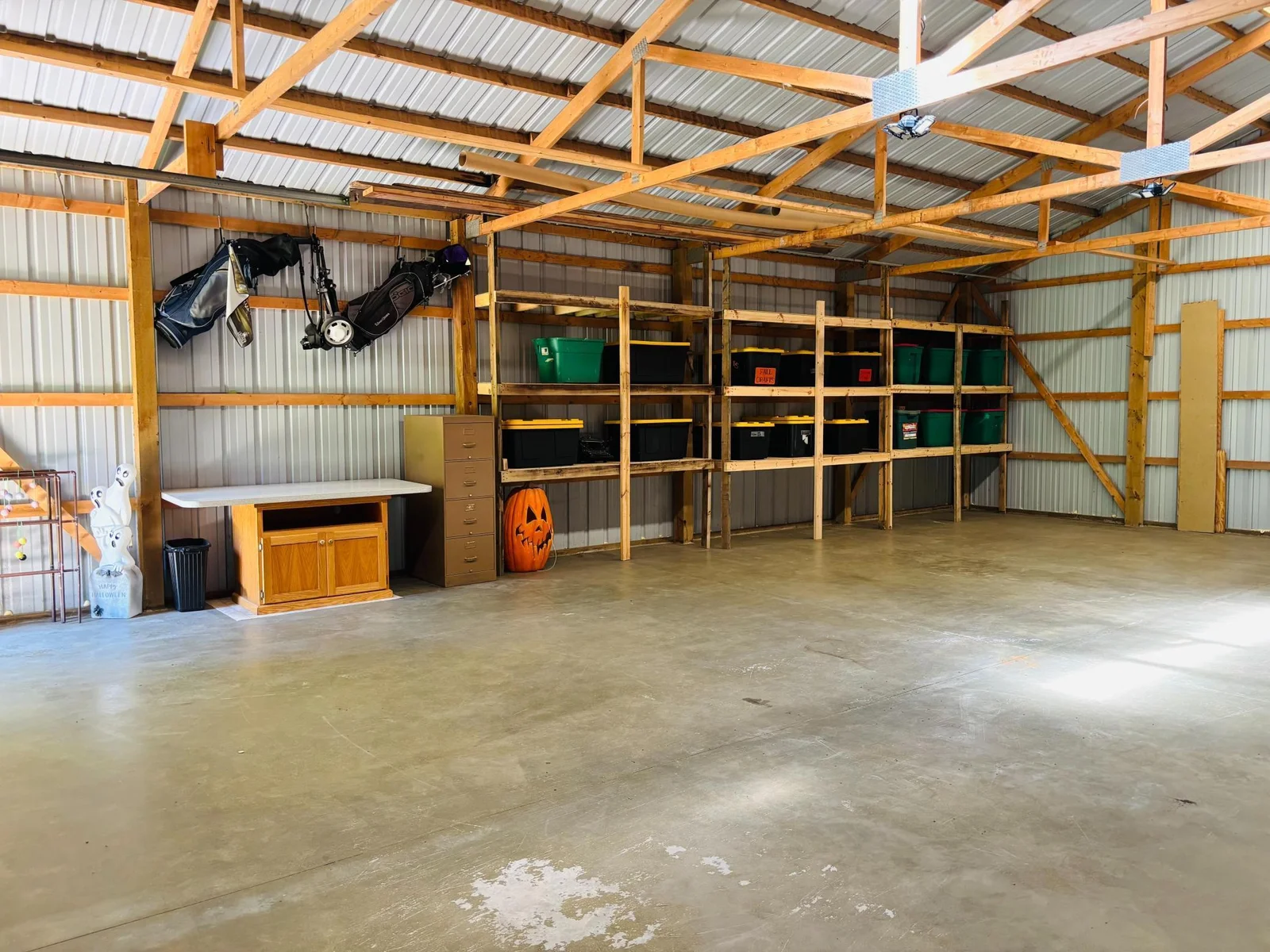 This shed can hold up to 8 vehicles as well- Take a peek inside