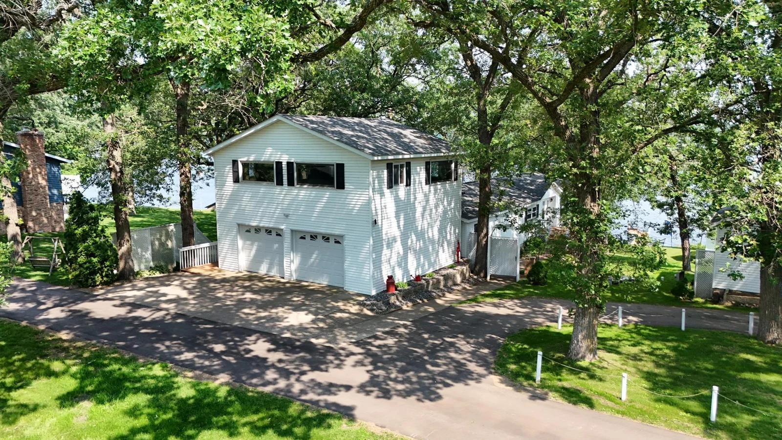 Oversized 2 stall insulated garage with full finished bonus room above..JPG